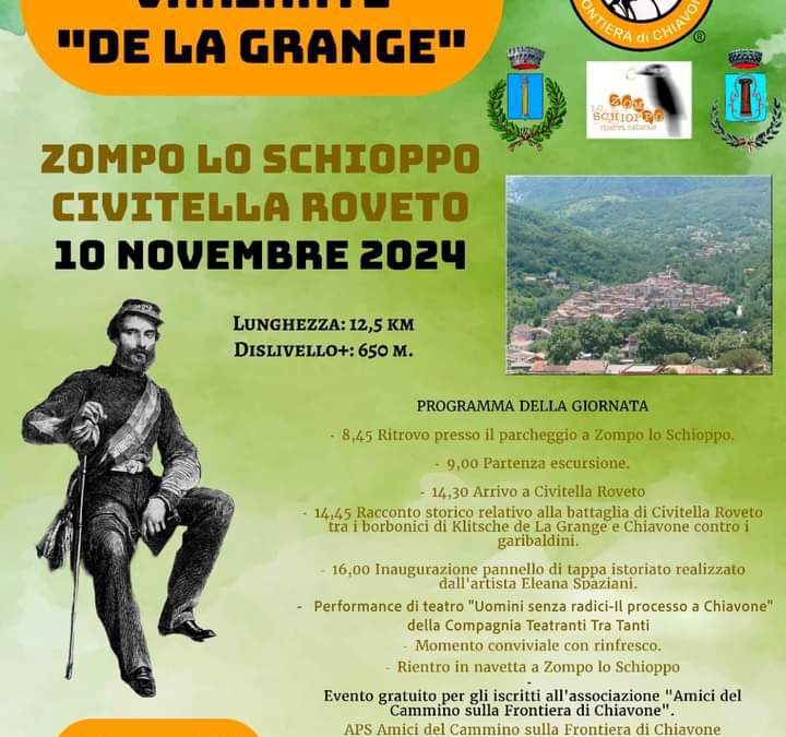 Cammino sulla frontiera di Chiavone, inaugurazione “Variante De La Grange”